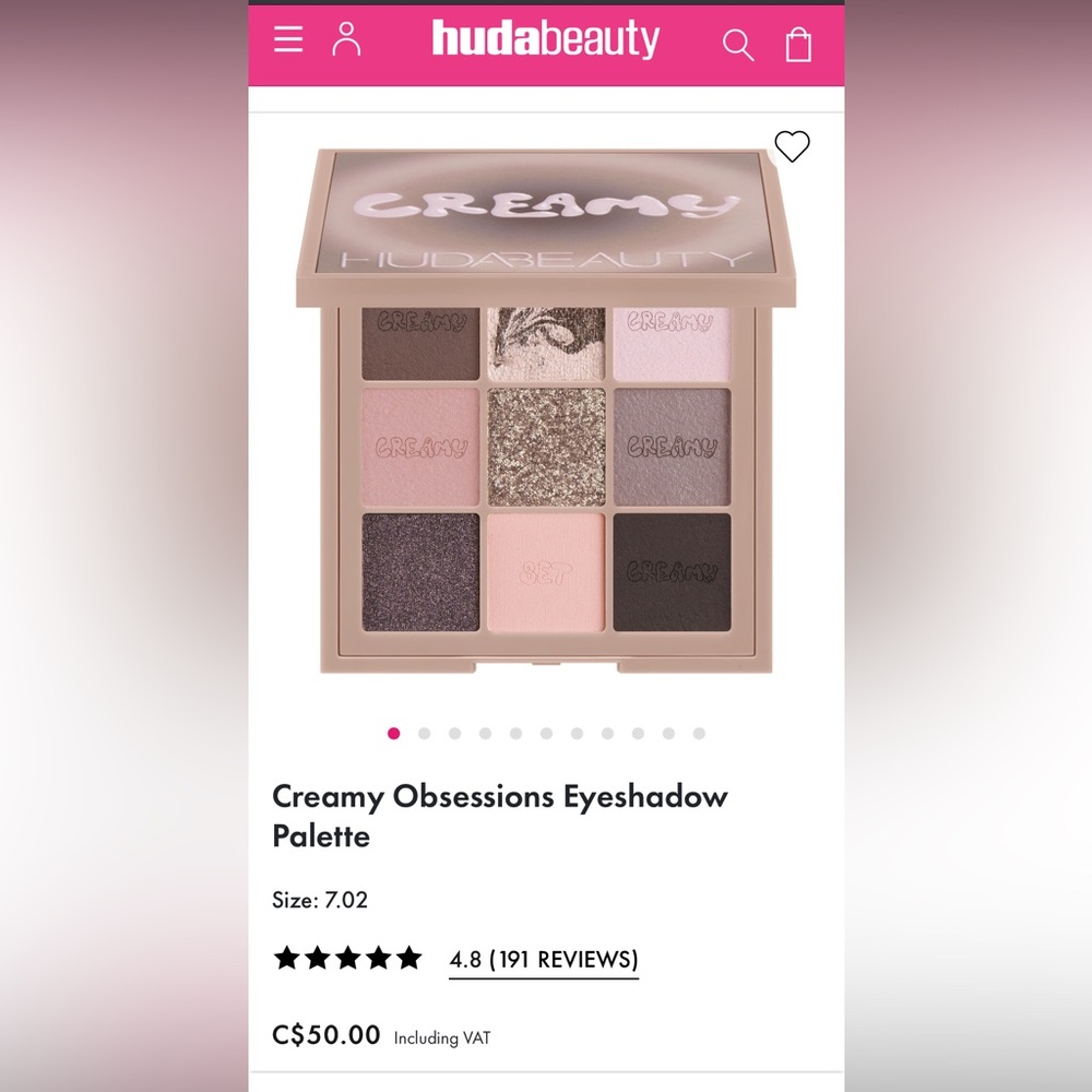 HUDA BEAUTY Creamy Obsessions Palette